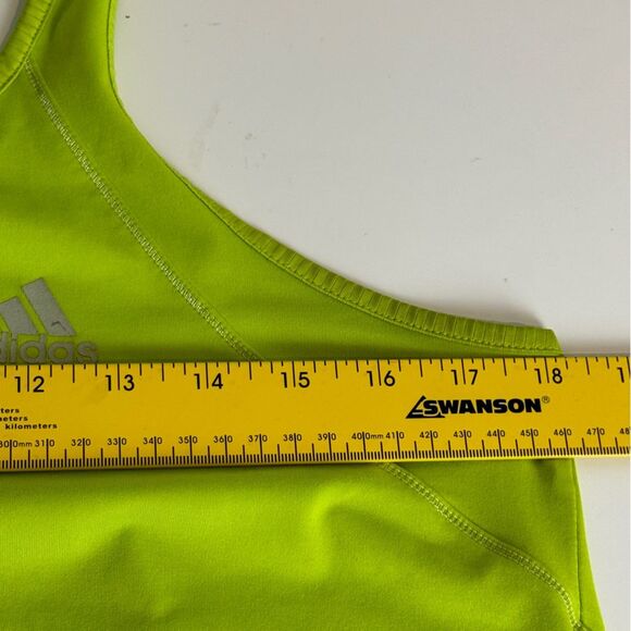 Adidas Neon Green Loose Racerback Tank Top L - Picture 7 of 8